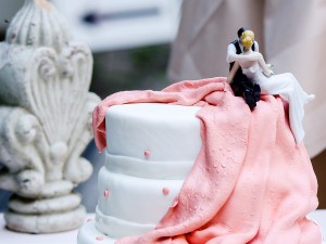 Fotos von der Hochzeitstorte